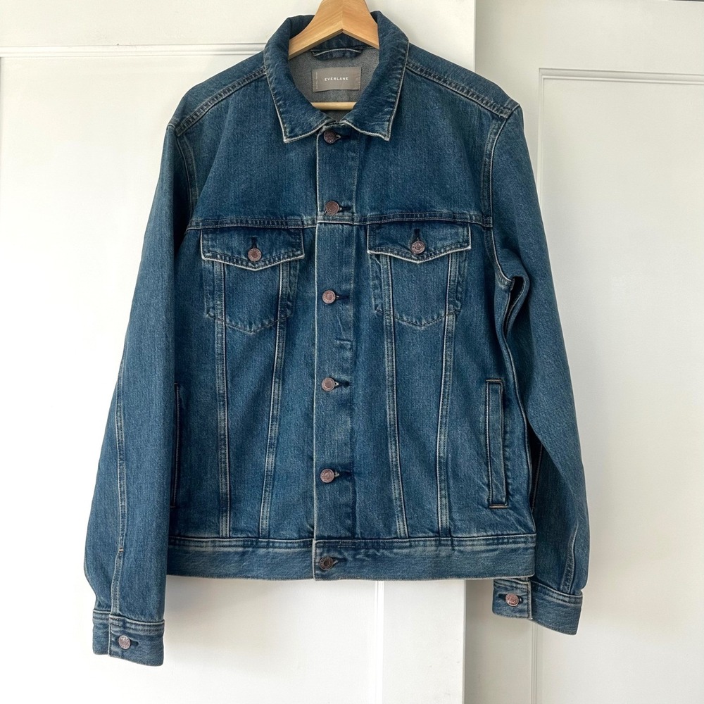 Everlane The Denim Jacket Uniform Medium Wash Jean Jacket Mens Large